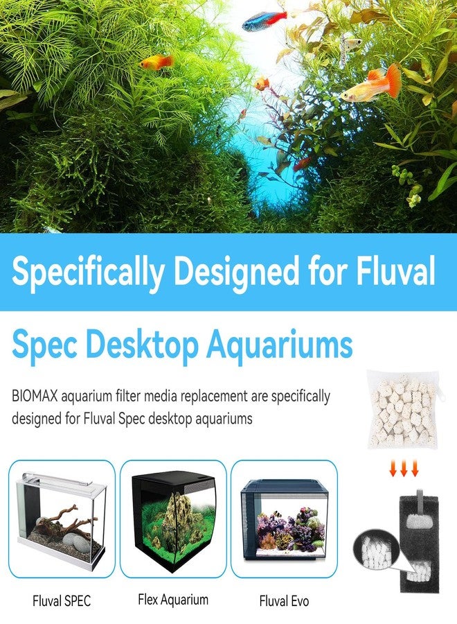 HCLSY 6 Pack of Bio-max Aquarium Filter Media Replacement for Fluval Spec, Evo and Flex Desktop Aquariums, 2.1Oz/60g A1378 Bio Ceramic Rings Filter Media, Stage Three Biological Filtration Filter - Image 3